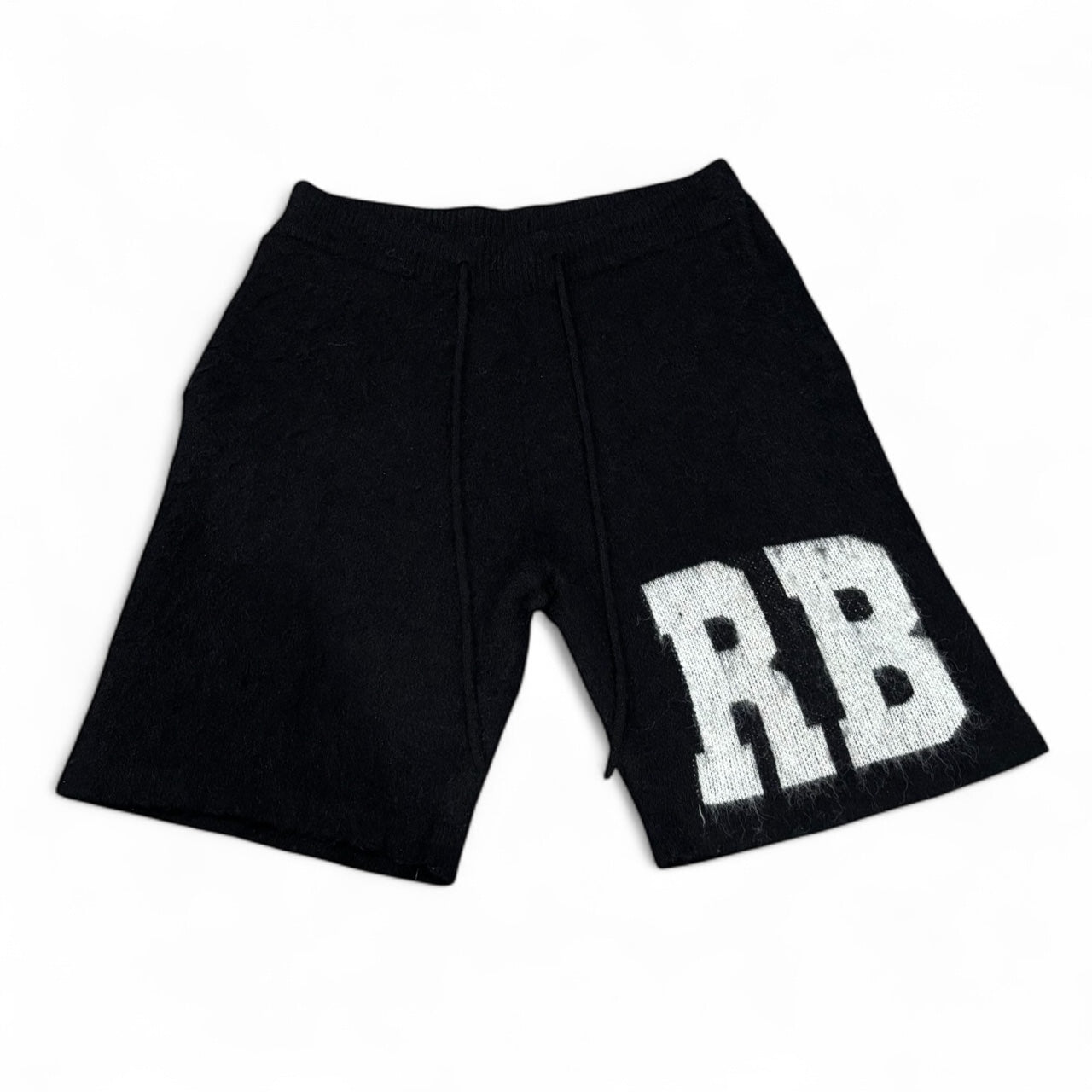 RB Black Mohair Shorts